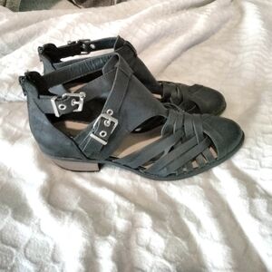 Qupid Black Crisscross Shoes